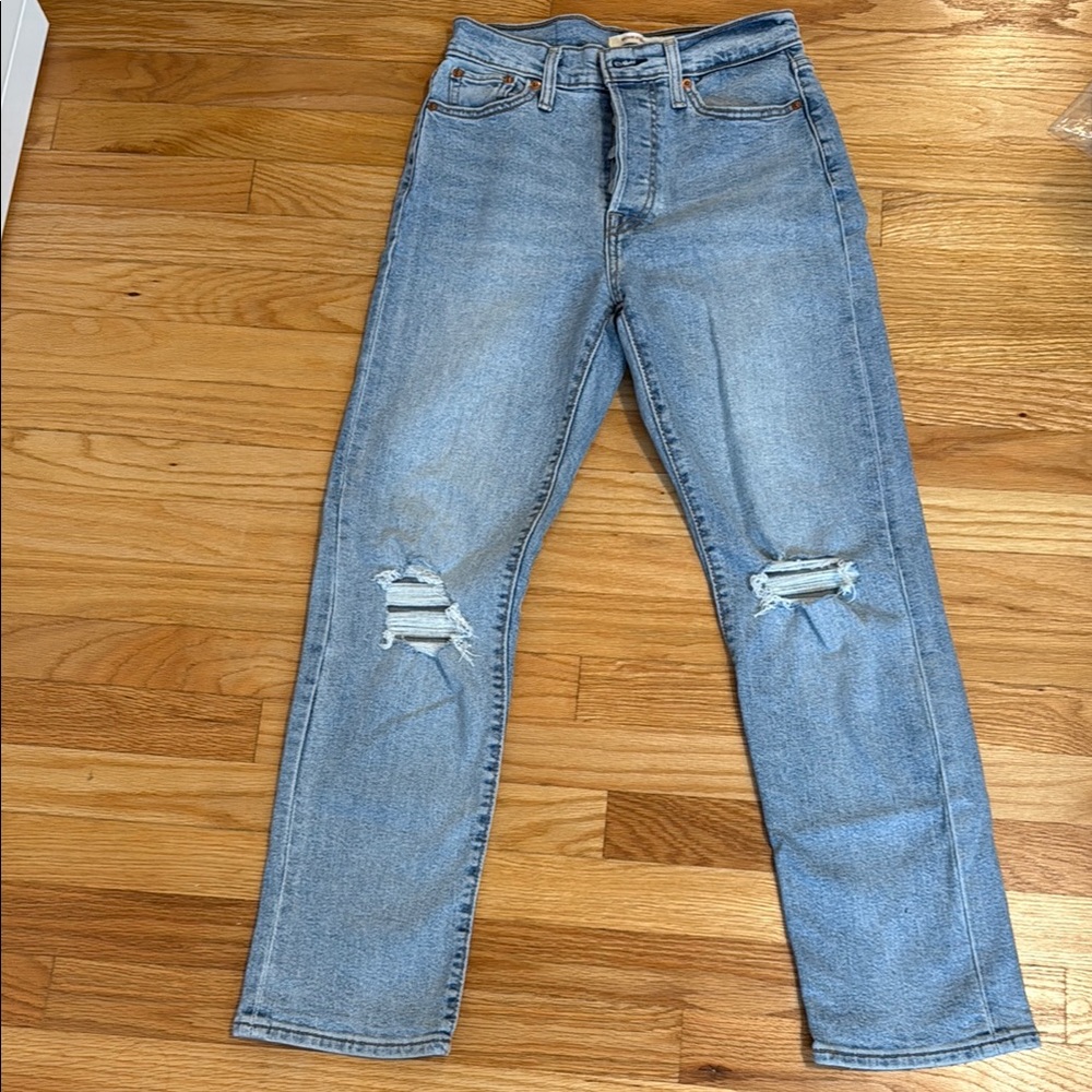 Levi’s Wedgie Straight Distressed Jeans